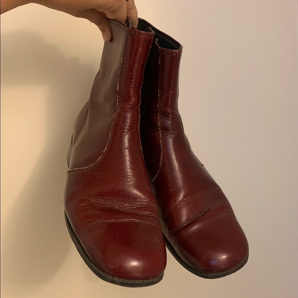 Vintage red heeled booties - Picture 2 of 4